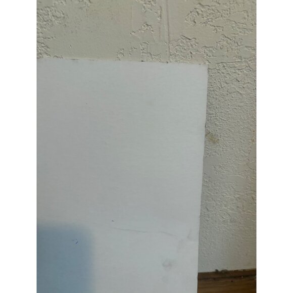 Hand-Painted Botanical Art Canvas Board impressionist 10.5x16" blue green READ - Picture 8 of 9